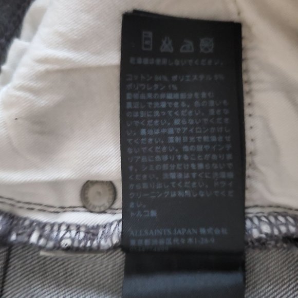 All Saints Women's MAST Skinny Denim Jeans Washed Gray Size W29 - Picture 13 of 16